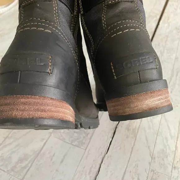 Sorel Emelie Conquest Explorer Lace Up Boots 7.5 Black Moto - Picture 8 of 8